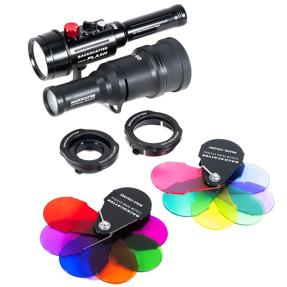 Backscatter Mini Flash 2 & Optical Snoot Combo Package with Color Filters & Holders