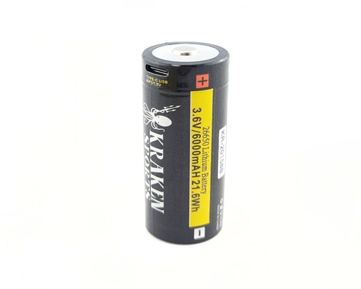 [KR-B-26650] Kraken 26650 6000mAh Battery