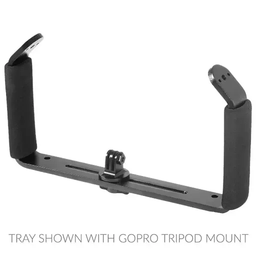 [ff-wdtr] Backscatter Wide Double Handle and Tray for GoPro, Compact & Mirrorless Housings 